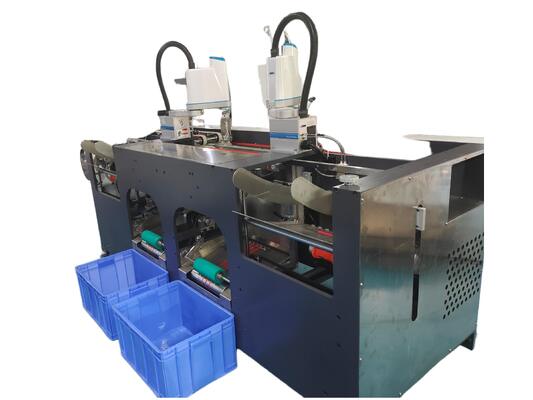 High Speed 188 Automatic 2 Robot Arms Flat Paper Handle Pasting Machine Continuous Running For Paper Handle Production Line