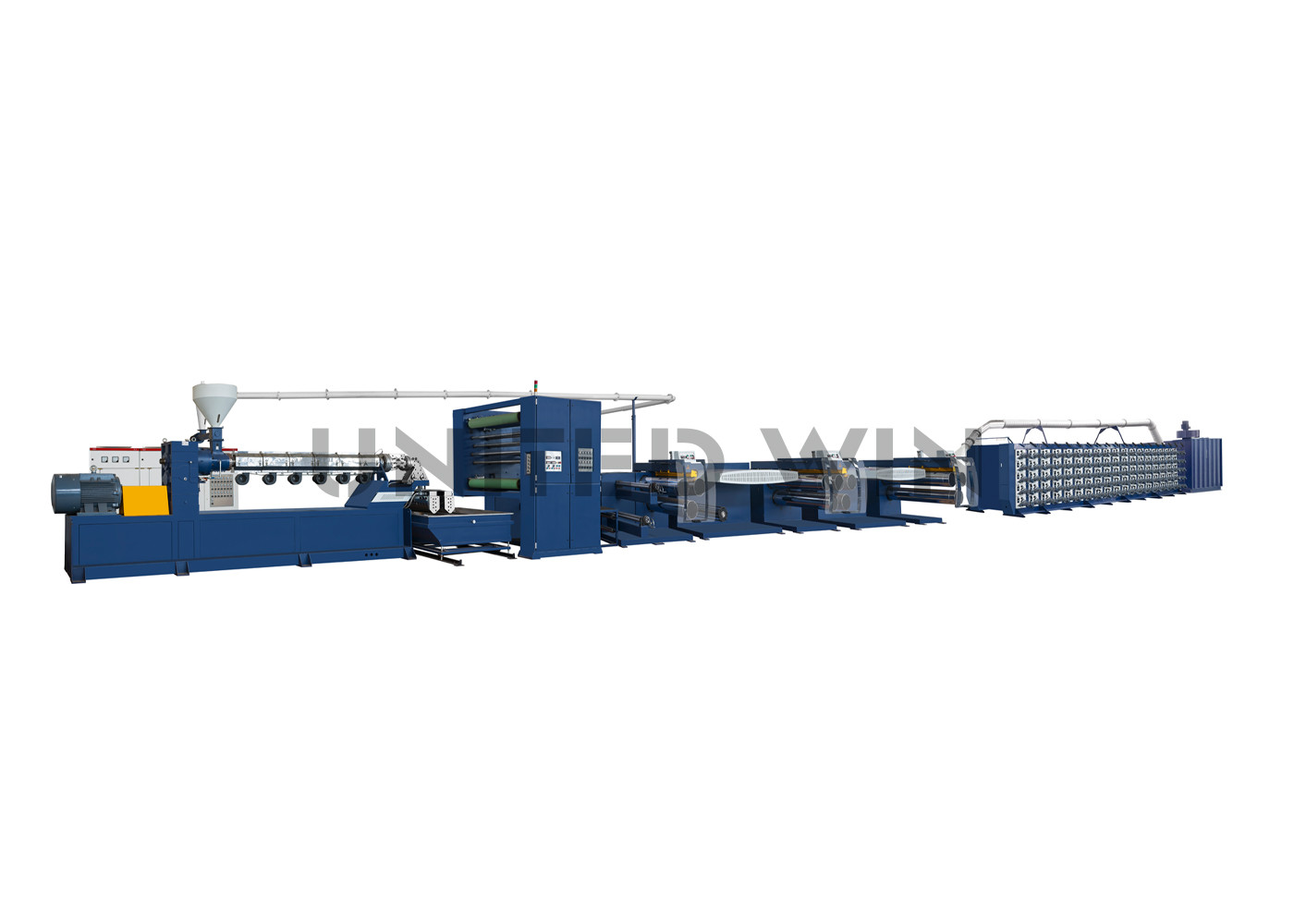 PP/HDPE Flat Yarn Tape Extrusion Line For Woven Cement Bag Container Bags